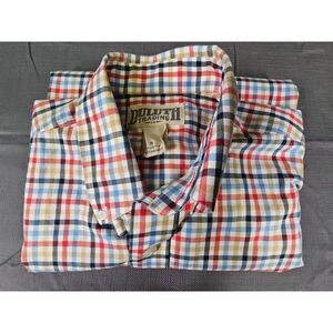 Duluth Trading Co Plaid Short Sleeve Button Up Shirt Men's Size S Cotton